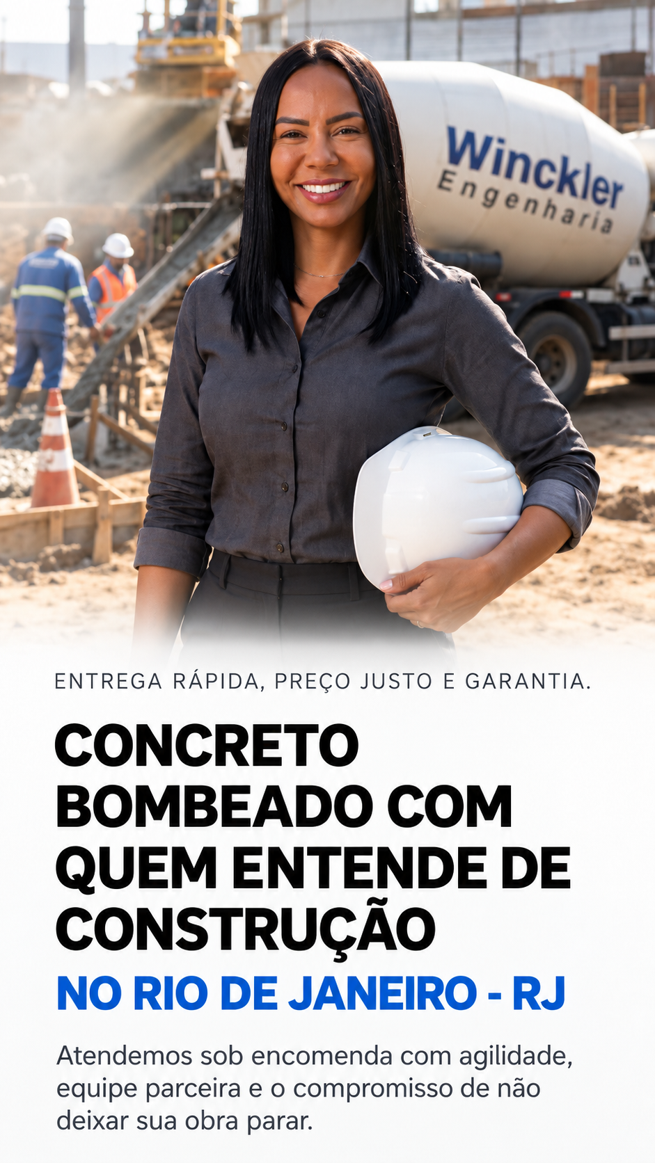 Concreto bombeado com quem entende de construção — Winckler Engenharia