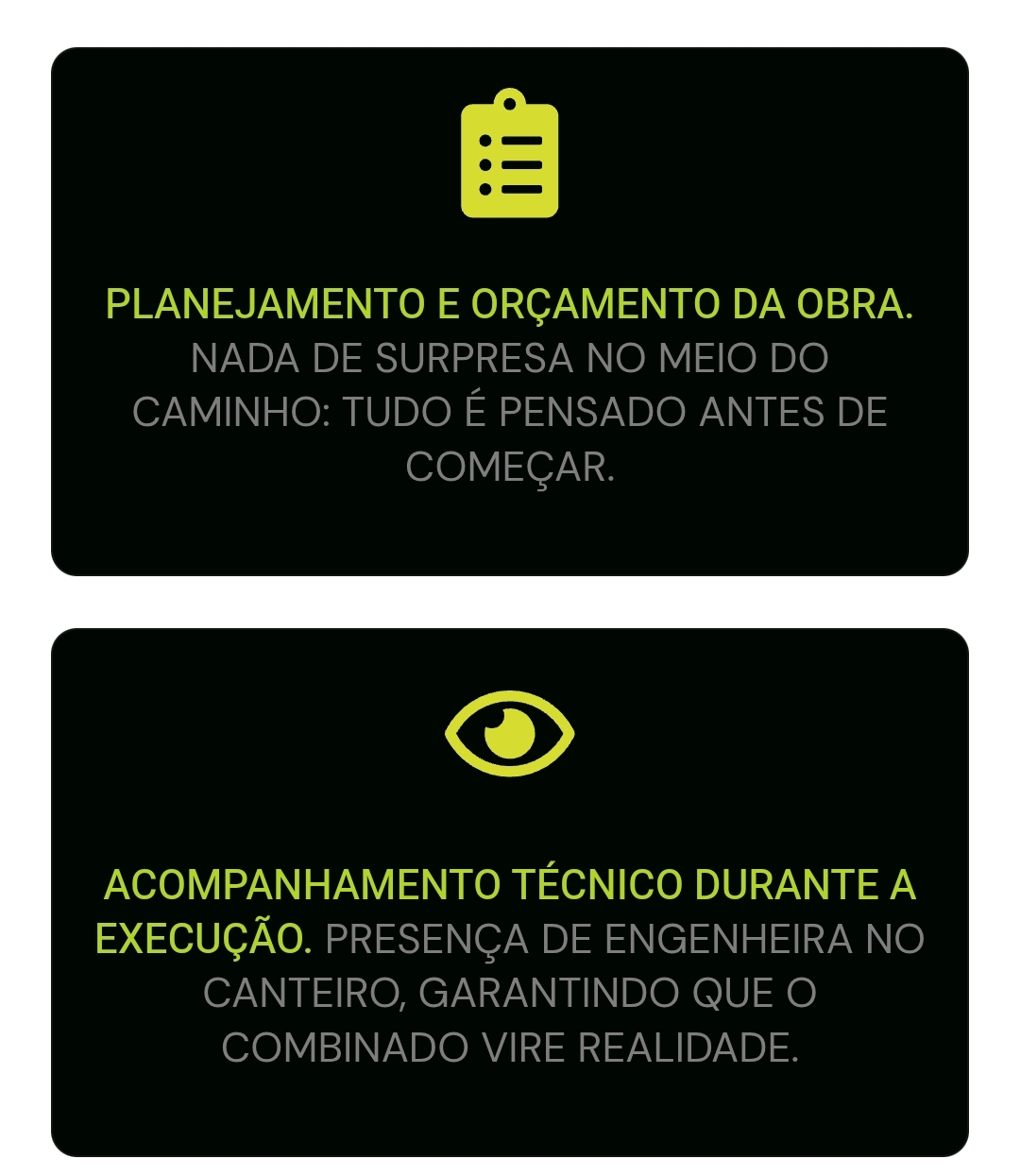 Planejamento e orçamento da obra e acompanhamento técnico durante a execução — Winckler Engenharia